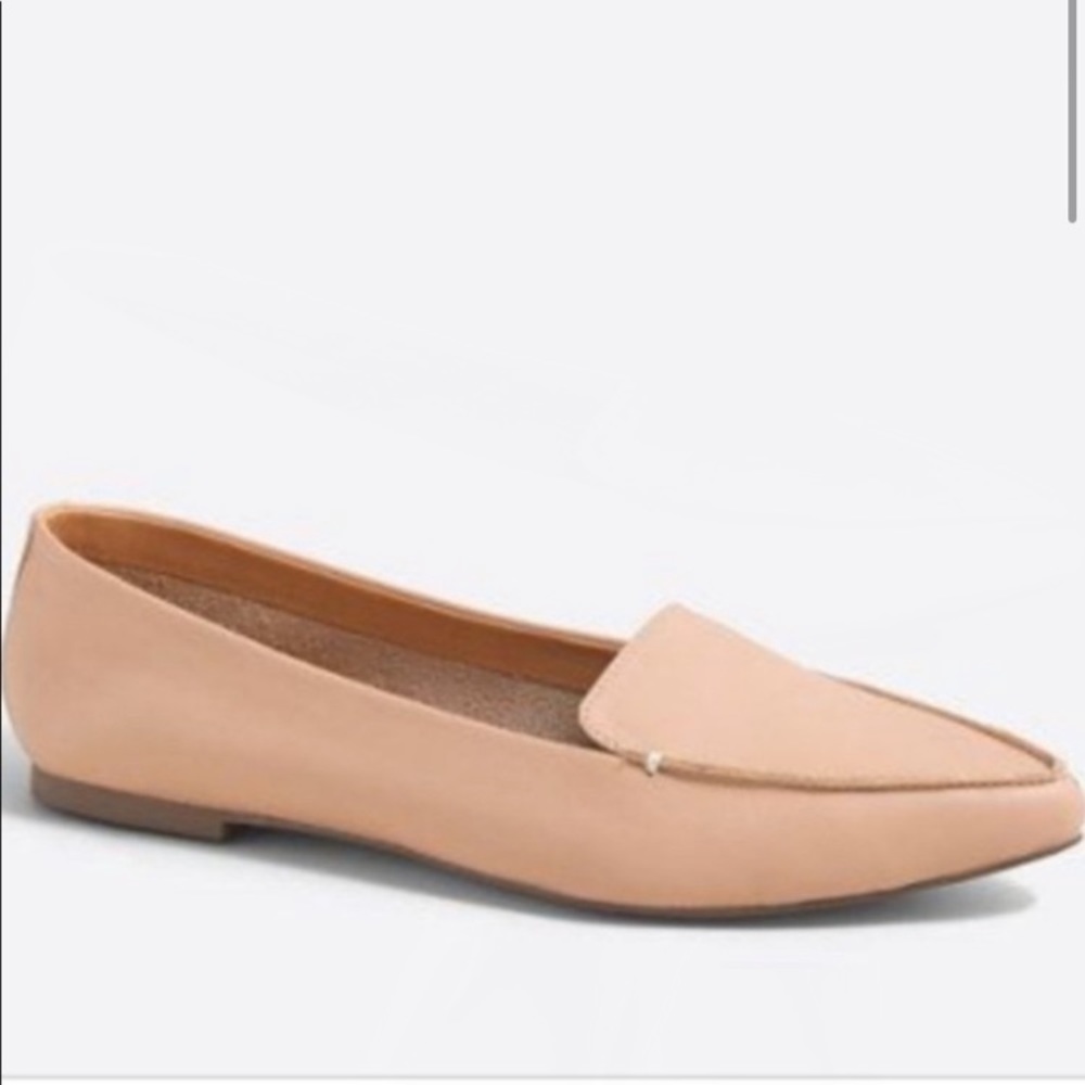 J. Crew ‘Edie’ Leather Loafers Pointed Toe Size 10